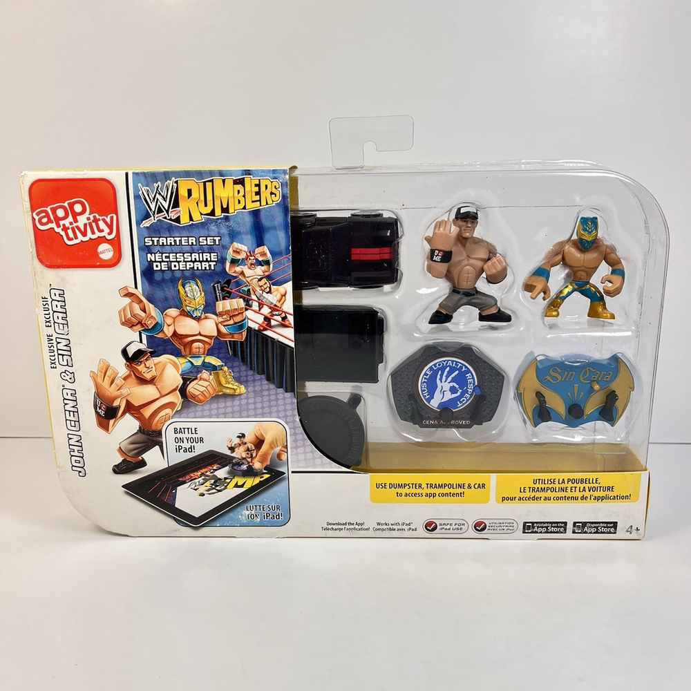 WWE Rumblers Starter Set Apptivity John Cena Sin Cara Mattel 2012 * READ CN